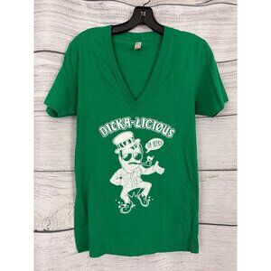 American Apparel V-Neck Chicago Bears Ditka-Licious Da Beers T-shirt Size S